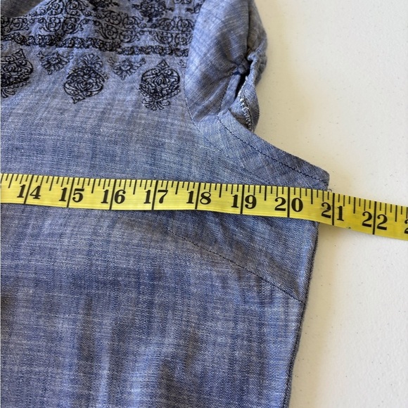 Ariat Katie Chambray Dress Size M Tie Belt
Western Cowboy Denim Embroidered - Picture 14 of 15